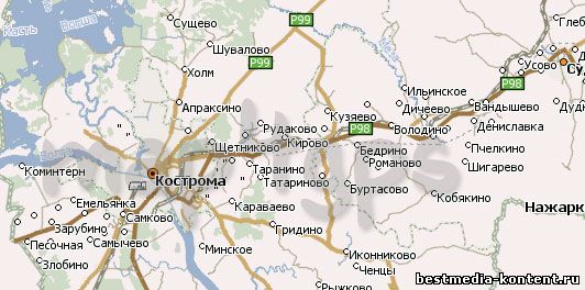 GPS картa Костромской области для навигатора Navitel 3.2.6
